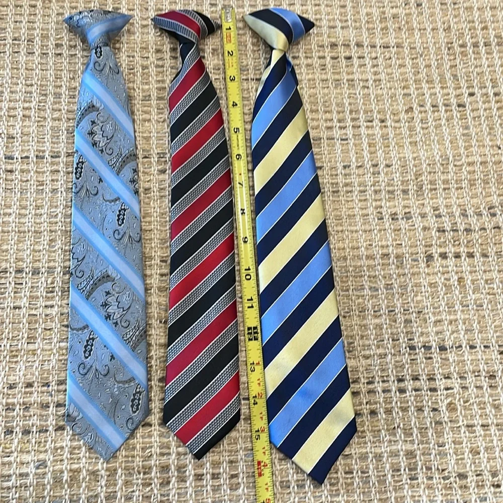 Bundle of 3 Kids Size Clip on Ties